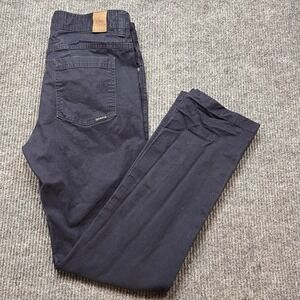 Prana Tucson Mens 34x32 Canvas Hiking Casual Blue Stretch Pants Slim Fit Travel
